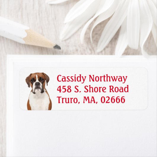 かわいい子犬マンガ犬の恋人ボクサー ラベル (インサイチュ)