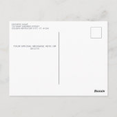 かわいい子犬モダンセージありがとう赤ちゃんシャワー ポストカード (裏面)