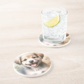 かわいい子犬モノグラムコースター コースター (側面)