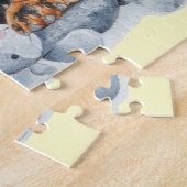 かわいい子犬ロットワイラーの抱き締め棒 ジグソーパズル (側面)