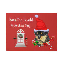 かわいい子犬ロットワイラーサンタクリスマス