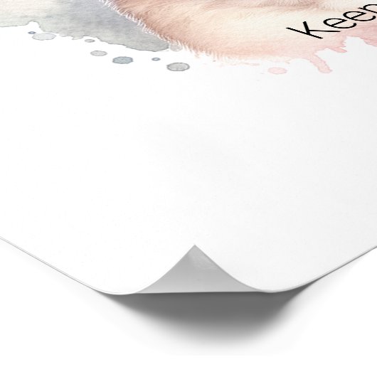 かわいい子犬保の笑顔のポスター ポスター (角)