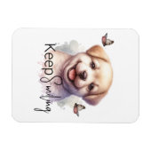 かわいい子犬保の笑顔カスタム マグネット (横)