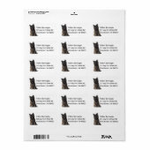 かわいい子犬好きのブラックケアンテリア ラベル (フルシート)