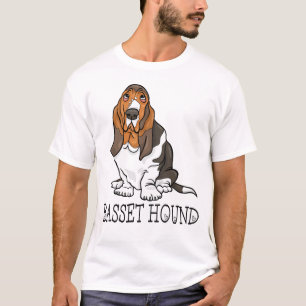 かわいい子犬好きの漫画好きのバセット·ハウンドTシャツ Tシャツ