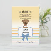 かわいい子犬招待状 招待状 (スタンド正面)