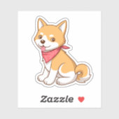 かわいい子犬柴犬 シール (シート)