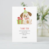 かわいい子犬誕生日ありがとう 招待状 (スタンド正面)