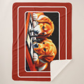 かわいい子犬遊の胸 シェルパブランケット (正面)