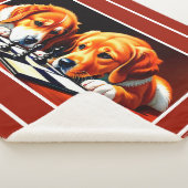 かわいい子犬遊の胸 シェルパブランケット (3/4)