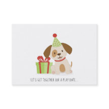 かわいい子犬遊の誕生日日の通話カード