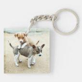 かわいい子犬遊ズオンビーチ キーホルダー (裏面)