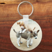 かわいい子犬遊ズオンビーチ キーホルダー (裏面)