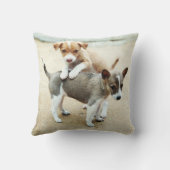 かわいい子犬遊ズオンビーチ クッション (裏面)