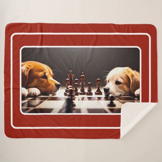 かわいい子犬遊ズチェストシェルパブランケット シェルパブランケット (正面(横))