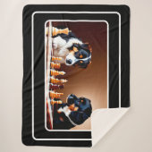 かわいい子犬遊ズチェストシェルパブランケット シェルパブランケット (正面)