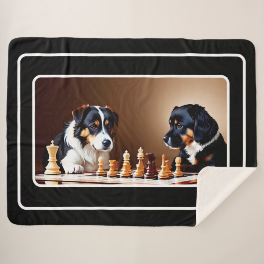 かわいい子犬遊ズチェストシェルパブランケット シェルパブランケット (正面(横))