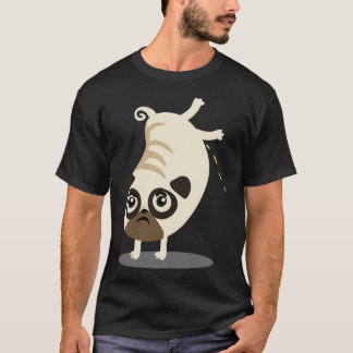 かわいい子犬:おしっこをするかわいい子犬のキャラクターデザイン Tシャツ