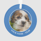 かわいい子犬（しつ） オーナメント (裏面)