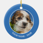 かわいい子犬(しつ) セラミックオーナメント (裏面)