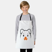かわいい子犬 エプロン (着用した状態)