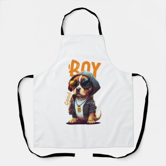 かわいい子犬 エプロン (正面)