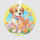 かわいい子犬 オーナメント (裏面)