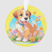 かわいい子犬 オーナメント (正面)