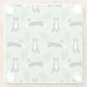 かわいい子犬 ガラスコースター (裏面)