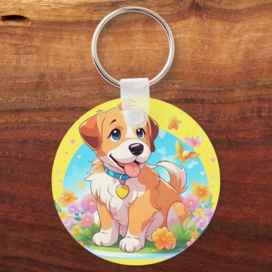 かわいい子犬 キーホルダー (裏面)