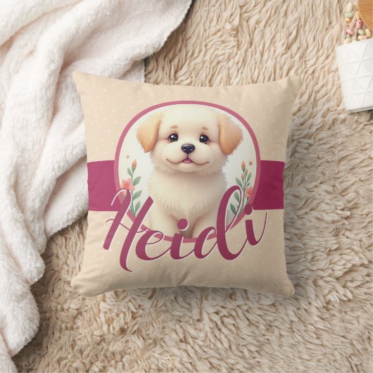 かわいい子犬 クッション (ブランケット)