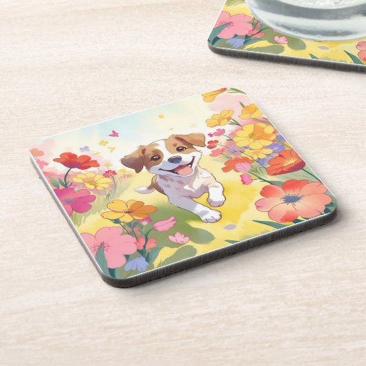 かわいい子犬 コースター (左側)