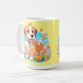 かわいい子犬 コーヒーマグカップ (正面左)