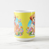 かわいい子犬 コーヒーマグカップ (中央)