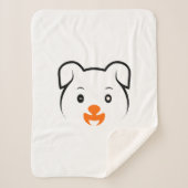 かわいい子犬 シェルパブランケット (正面)