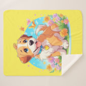 かわいい子犬 シェルパブランケット (正面(横))