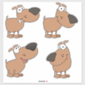 かわいい子犬 シール (シート)