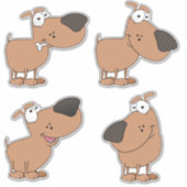 かわいい子犬 シール (正面)