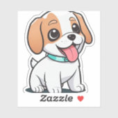 かわいい子犬 シール (シート)