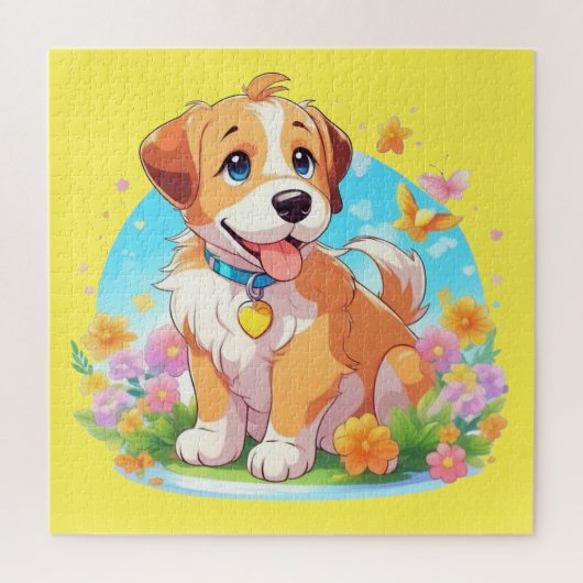 かわいい子犬 ジグソーパズル (縦)