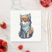 かわいい子犬 スタンダードランチョンナプキン (インサイチュ)