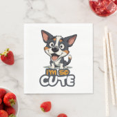 かわいい子犬 スタンダードランチョンナプキン (インサイチュ)