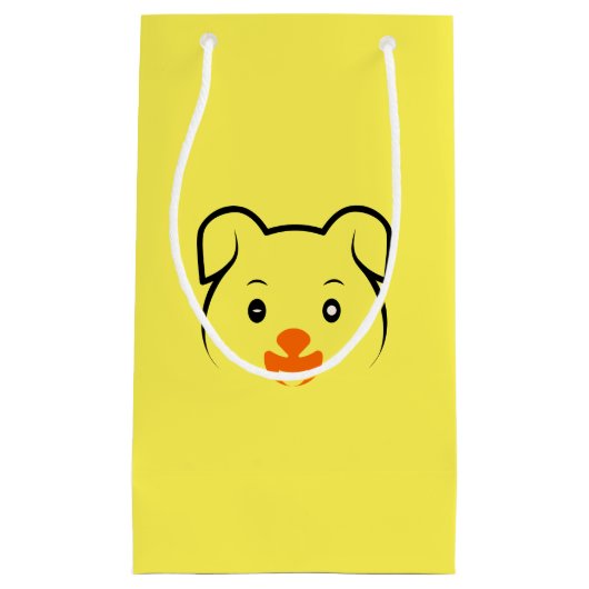 かわいい子犬 スモールペーパーバッグ (正面)