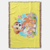 かわいい子犬 スローブランケット (正面縦)