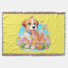かわいい子犬 スローブランケット