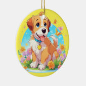 かわいい子犬 セラミックオーナメント (右)