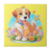 かわいい子犬 タイル (正面)