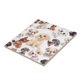 かわいい子犬 タイル (側面)