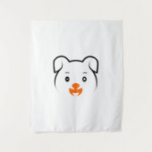 かわいい子犬 タペストリー (正面)