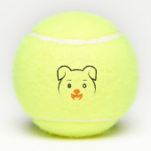 かわいい子犬 テニスボール (裏面)